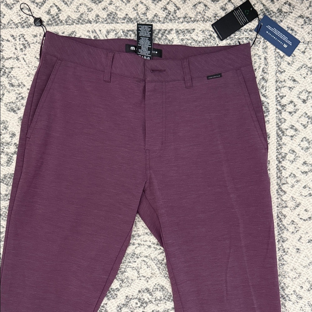 Travis Mathew Men's Plum Dress Pants - Picture 2 of 5